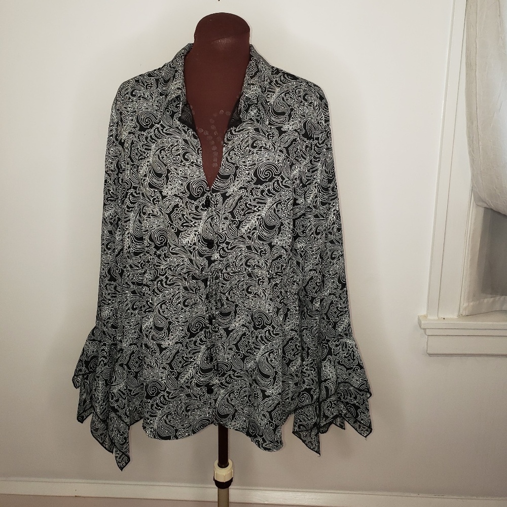 Jennifer Lloyd Woman Paisley Blouse Size 1x